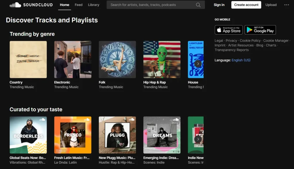 SoundCloud Spotify Alternative Free